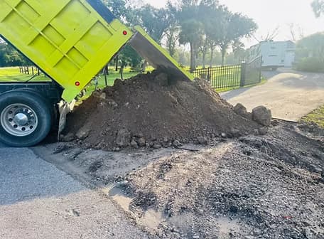 Fill dirt for grading site preparation and construction projects Southwest Florida